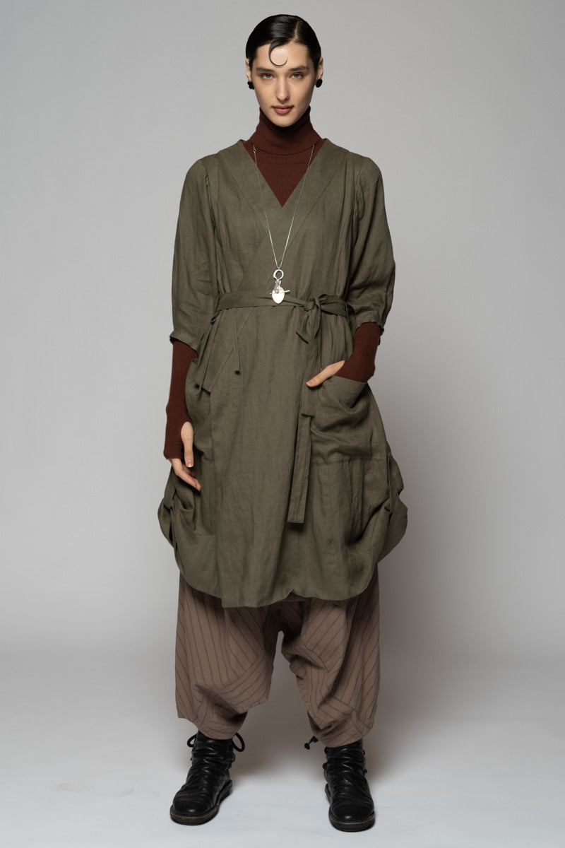 Kupa Wrap Dress Moss