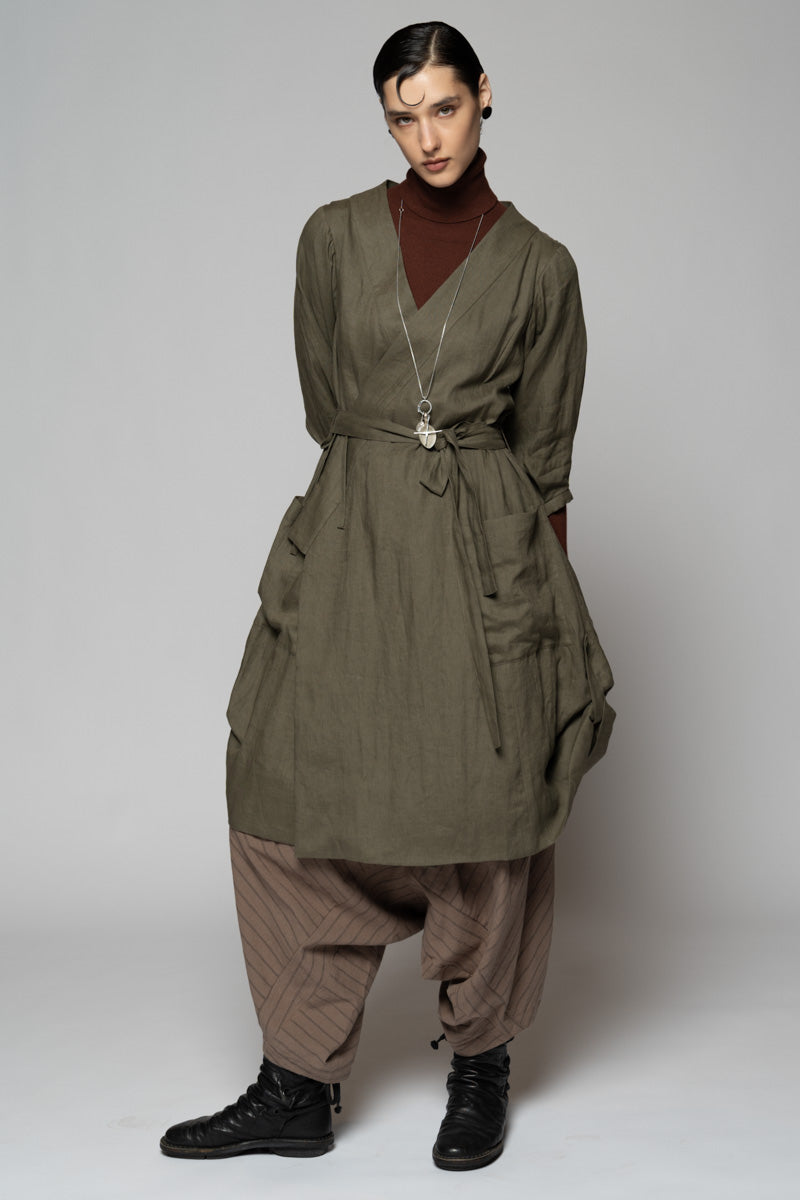 Kupa Wrap Dress Moss