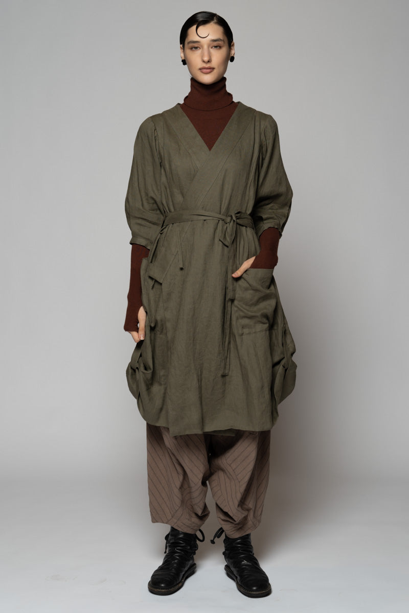 Kupa Wrap Dress Moss