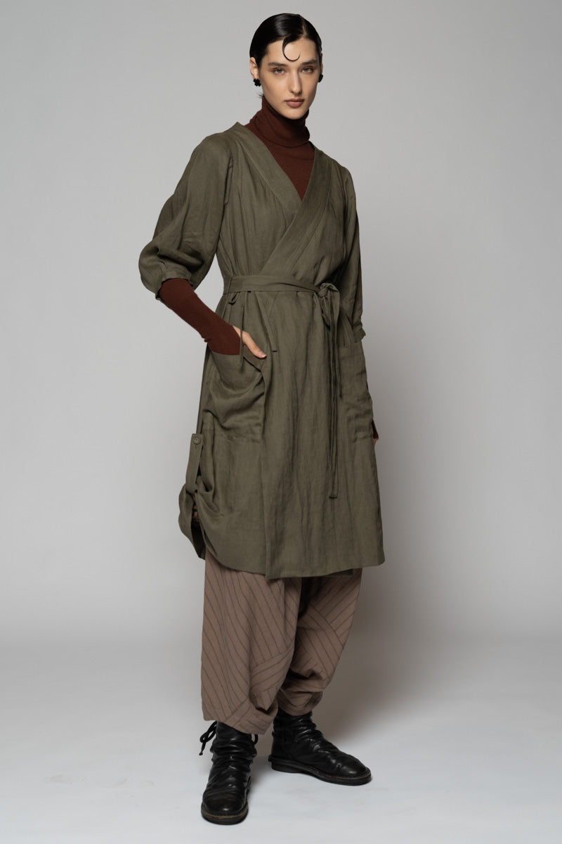 Kupa Wrap Dress Moss