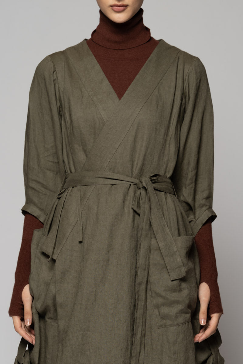 Kupa Wrap Dress Moss