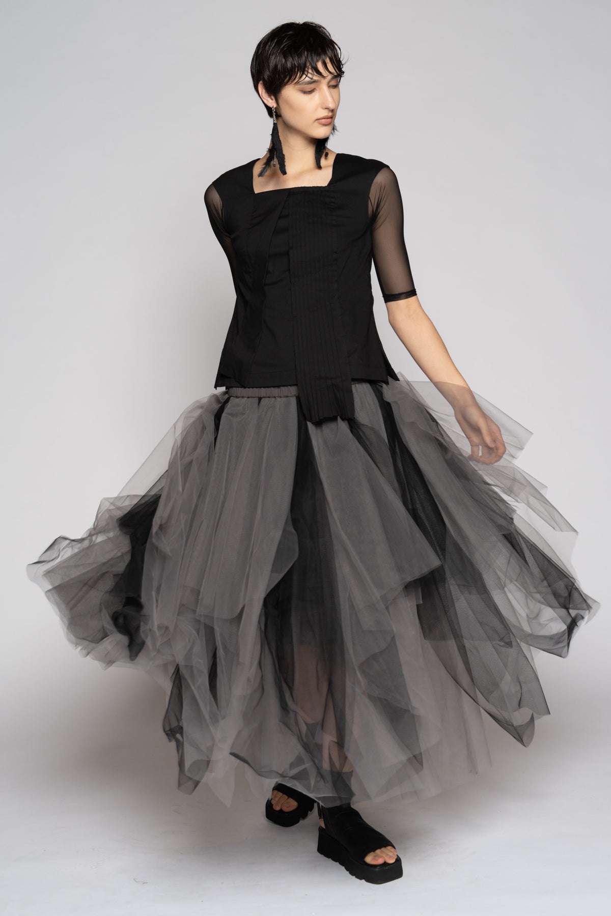 Overtone Top Blk