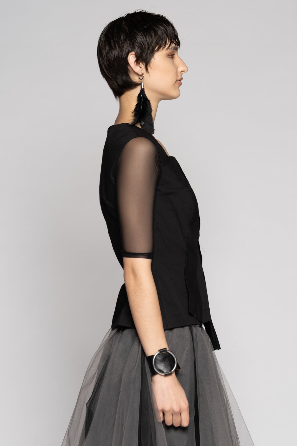 Overtone Top Blk