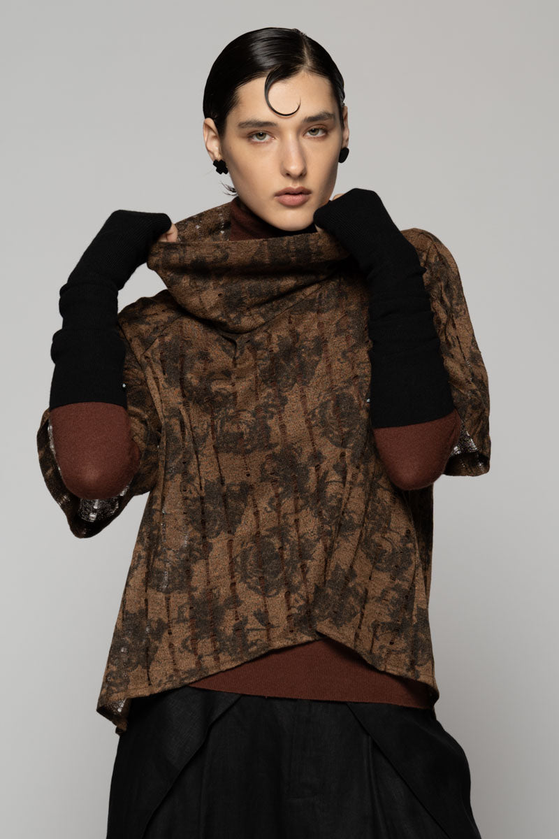 Toge Neck Top Taupe