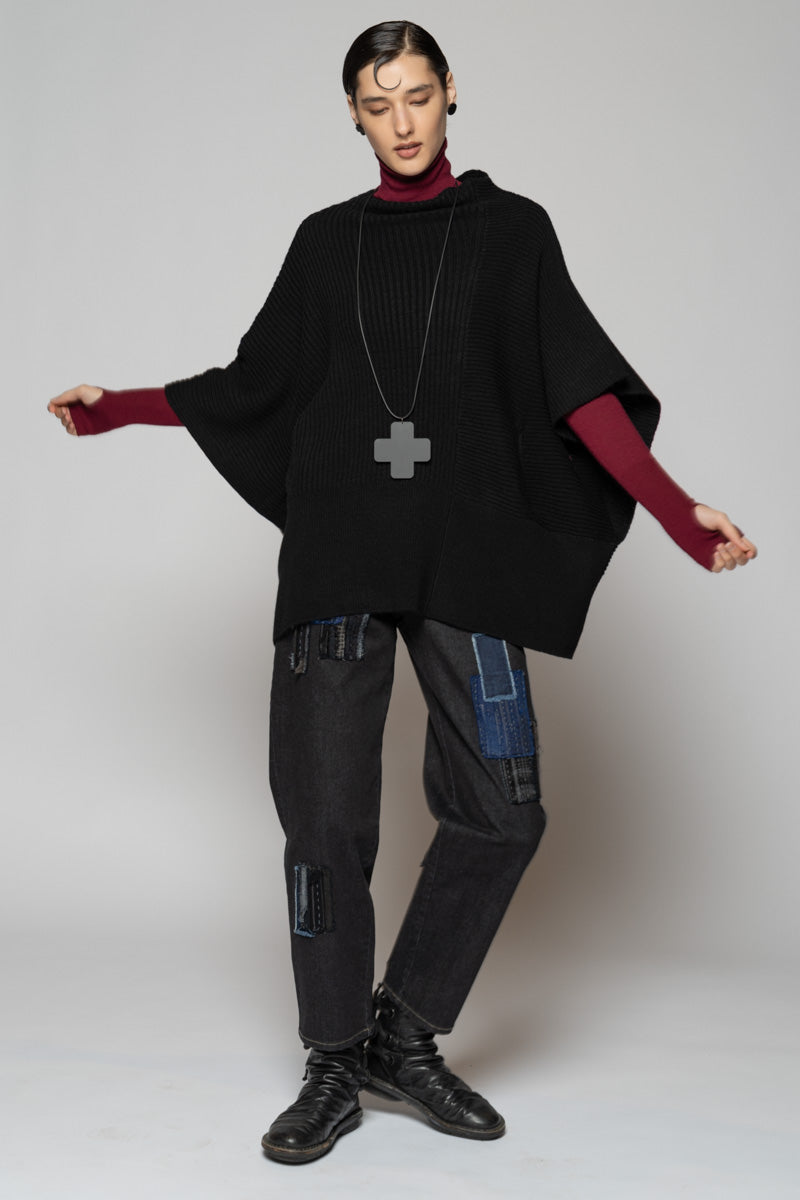 Rin Poncho Blk
