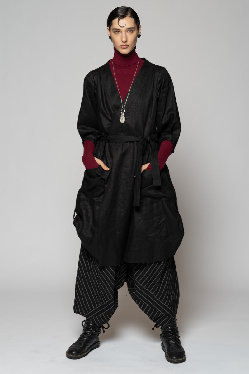 Kupa Wrap Dress Black