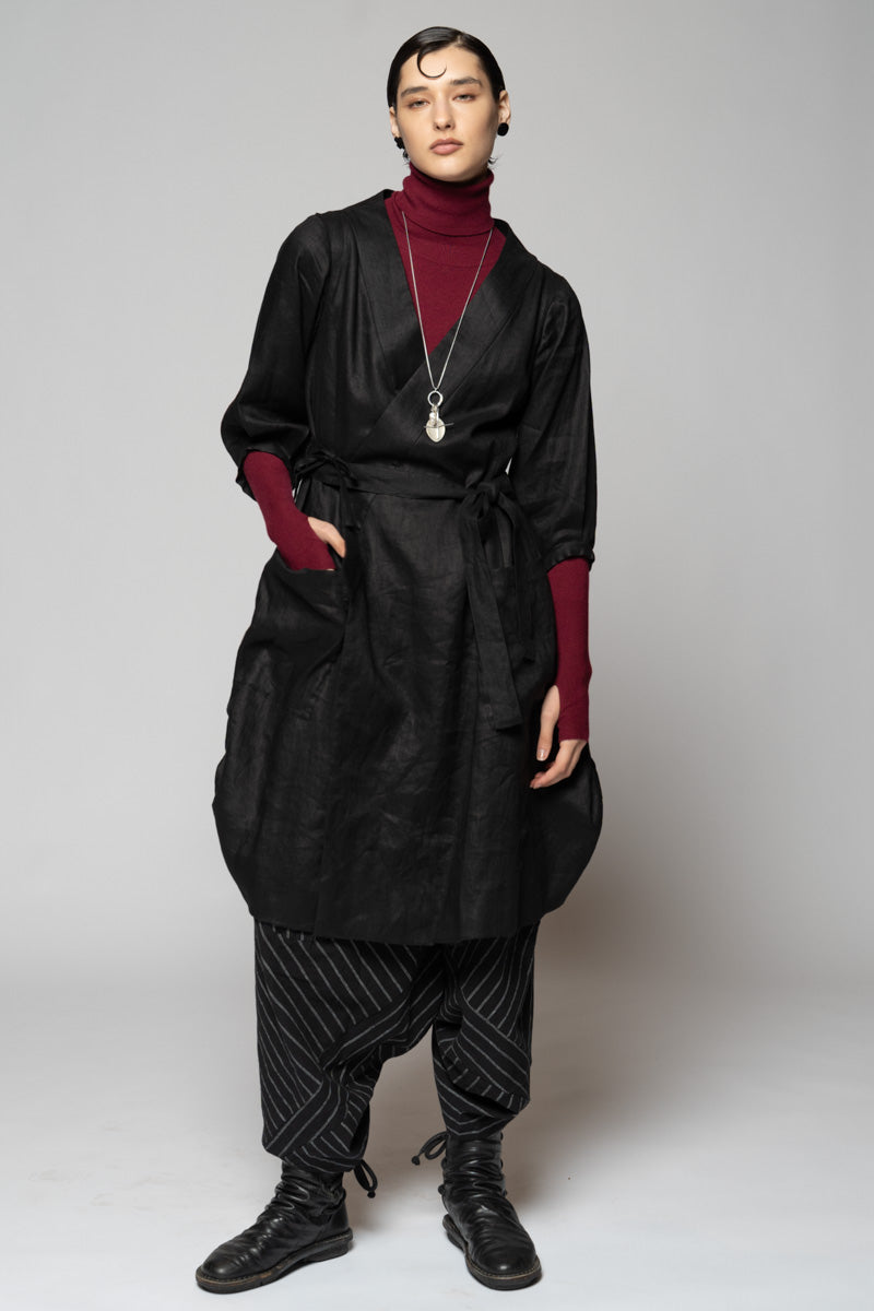 Kupa Wrap Dress Black