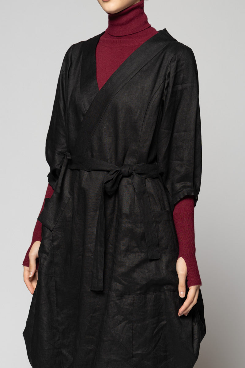 Kupa Wrap Dress Black