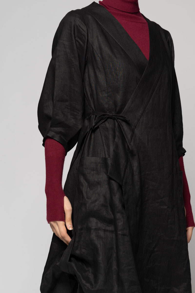 Kupa Wrap Dress Black