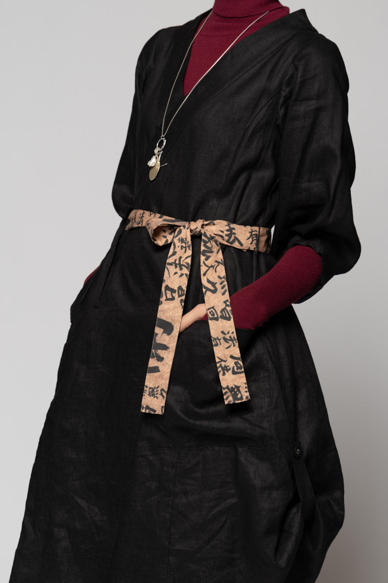 Kupa Wrap Dress Black