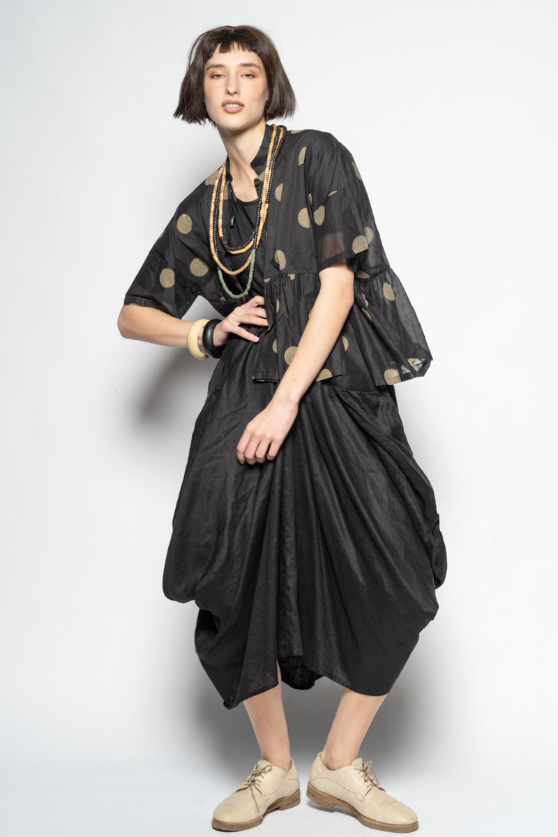 Dotto Gather Jacket Blk