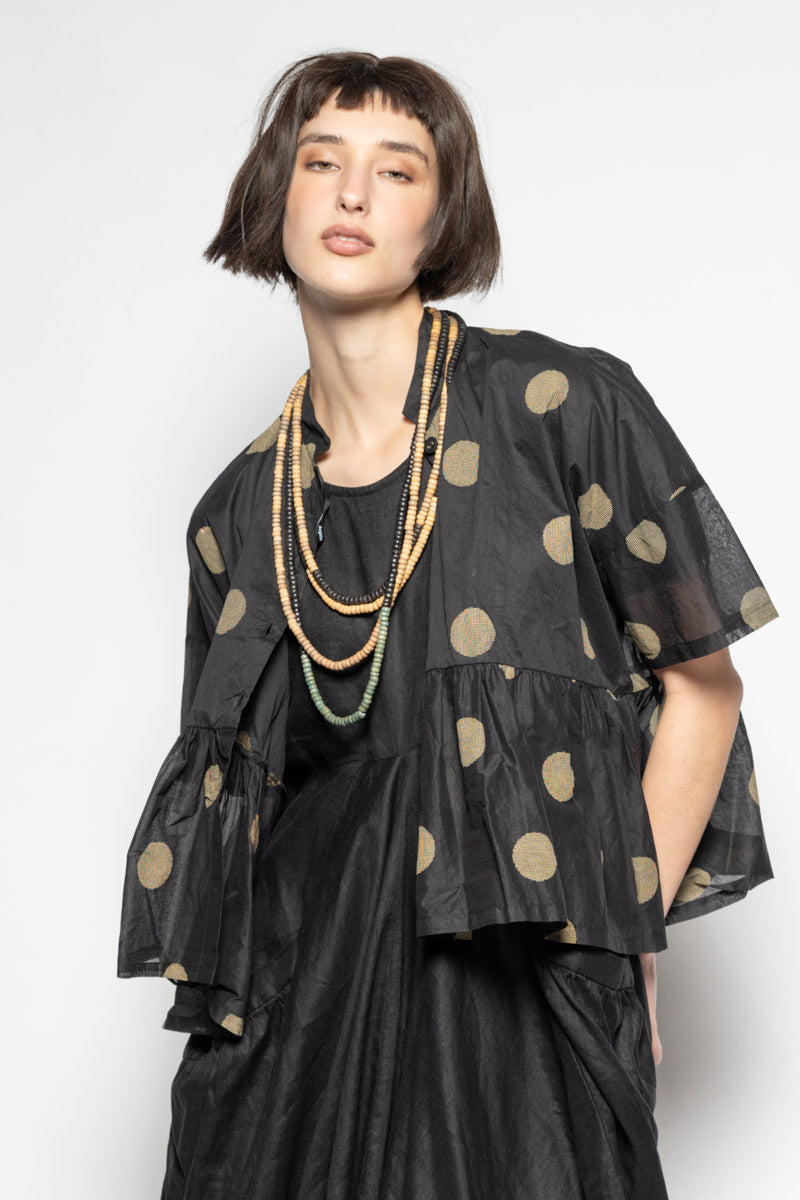 Dotto Gather Jacket Blk