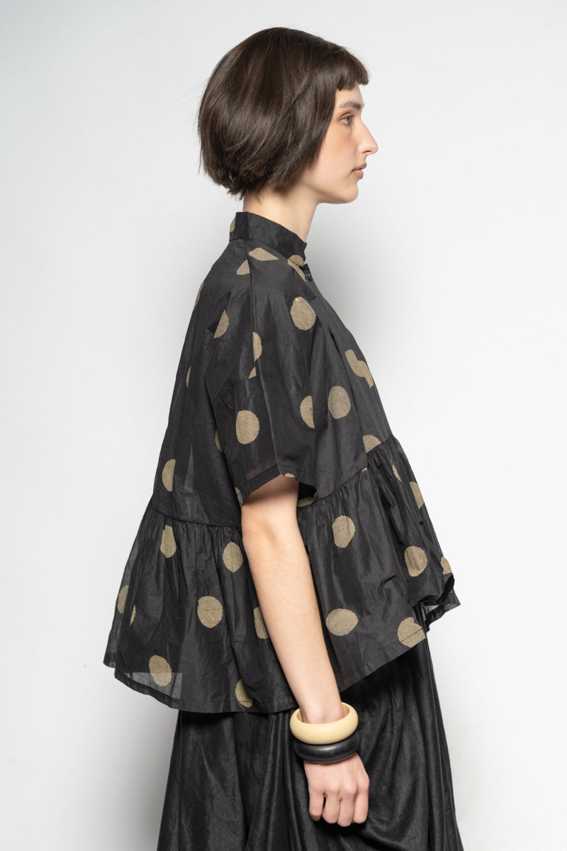 Dotto Gather Jacket Blk