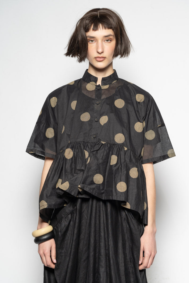 Dotto Gather Jacket Blk