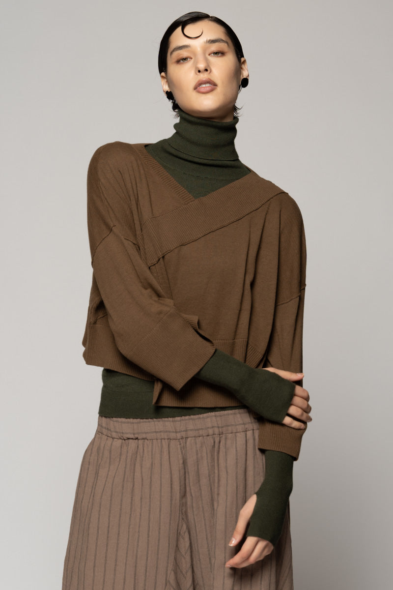 Casa Knit Top Bark