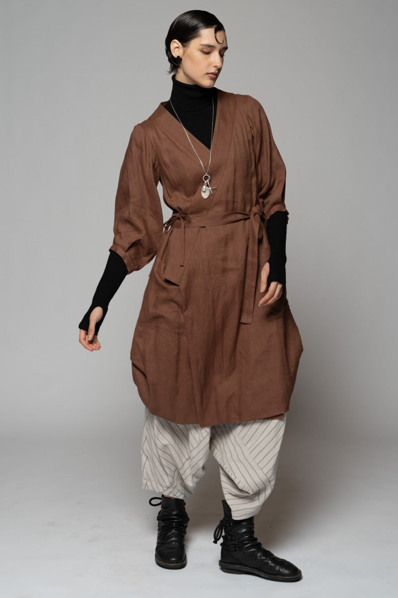 Kupa Wrap Dress Fawn