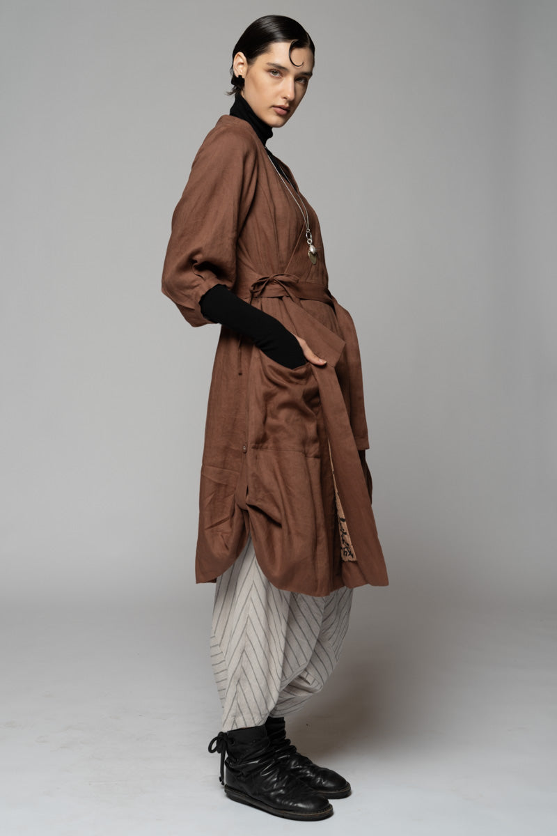 Kupa Wrap Dress Fawn