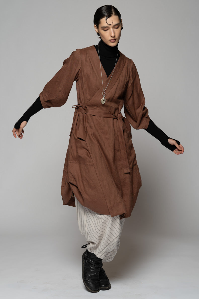 Kupa Wrap Dress Fawn
