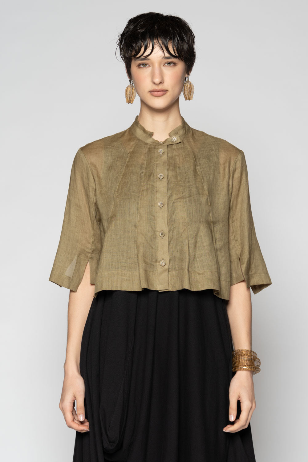 Bloom Short Jacket Sepia