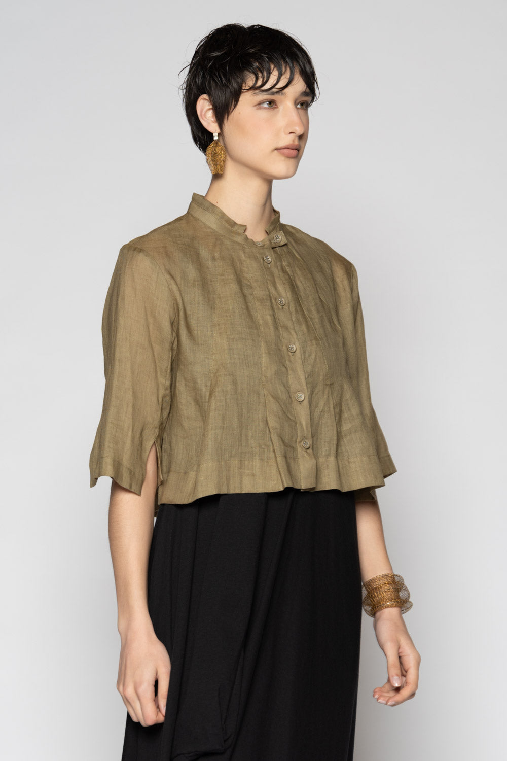 Bloom Short Jacket Sepia