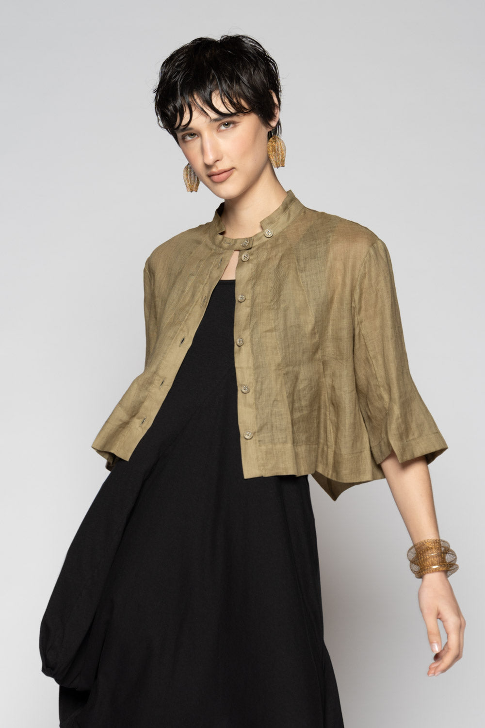 Bloom Short Jacket Sepia