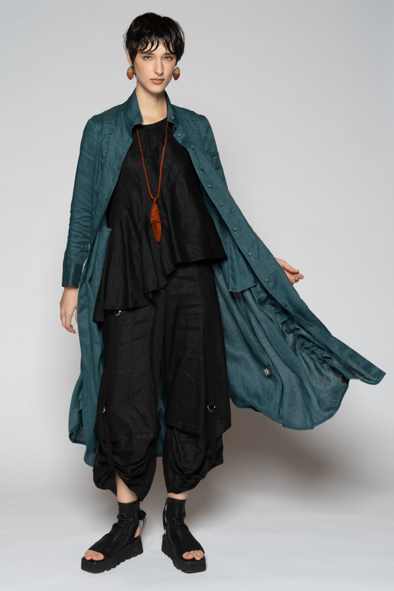 Halo Gather Dress Jade