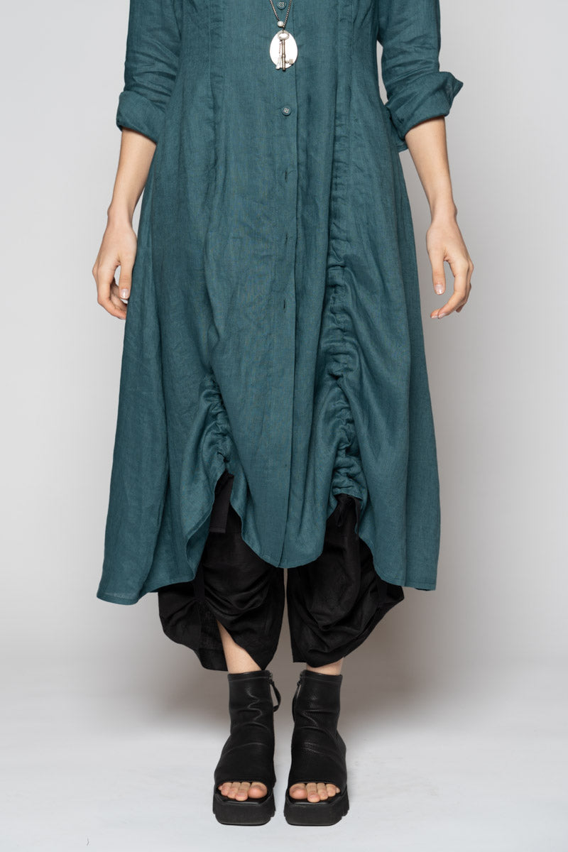 Halo Gather Dress Jade