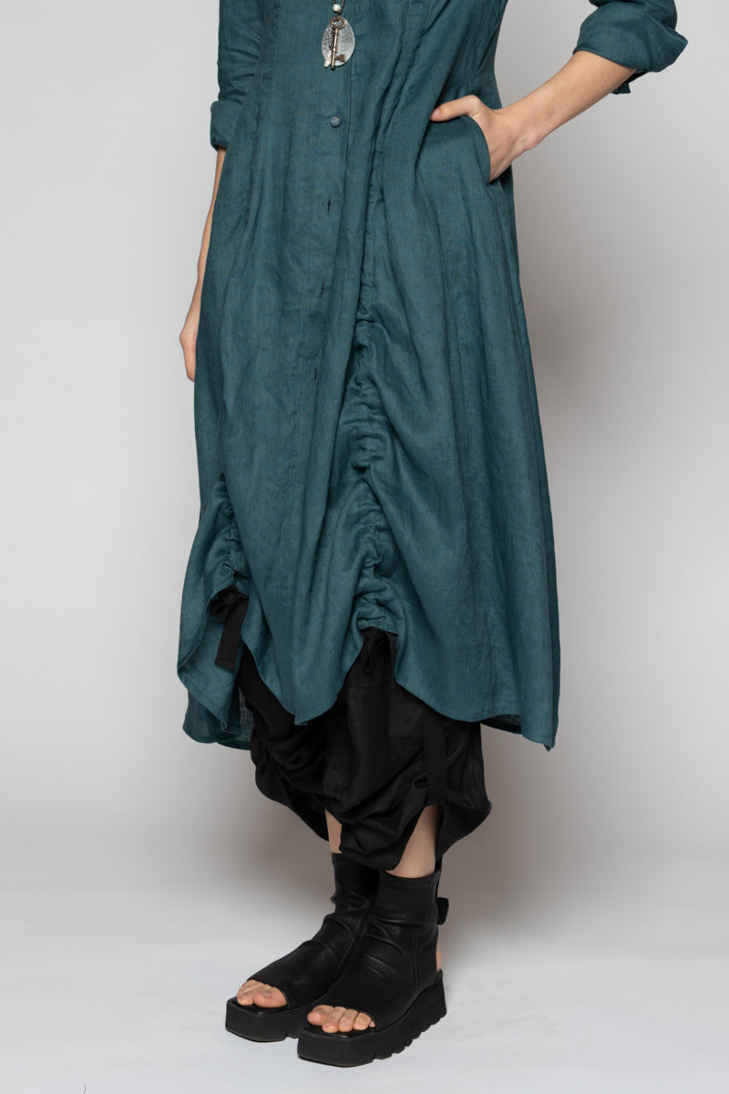 Halo Gather Dress Jade