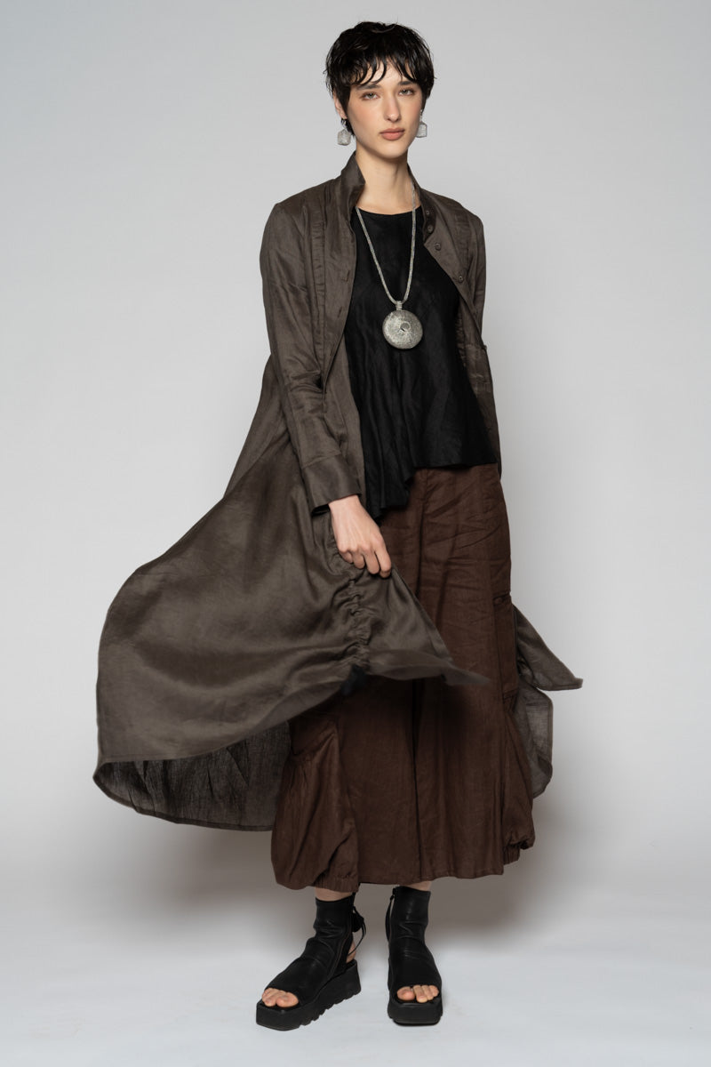 Halo Gather Dress Truffle