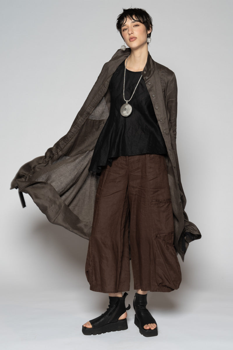 Halo Gather Dress Truffle