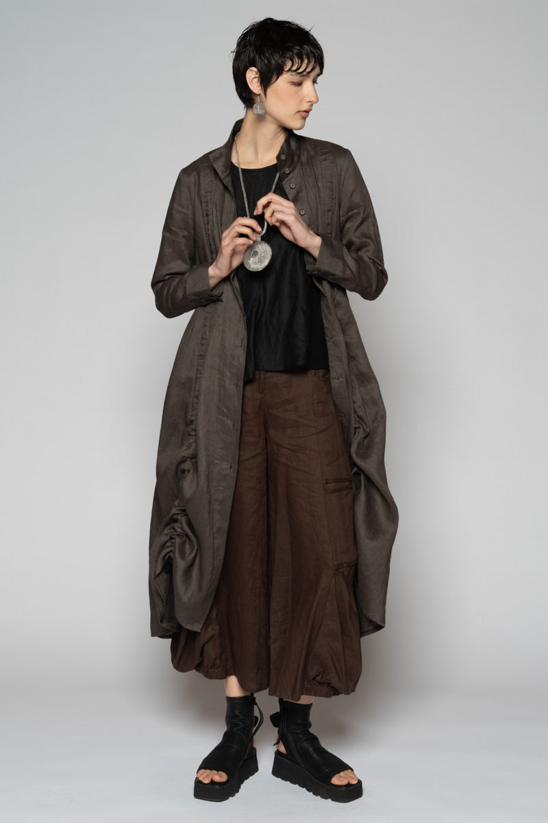 Halo Gather Dress Truffle