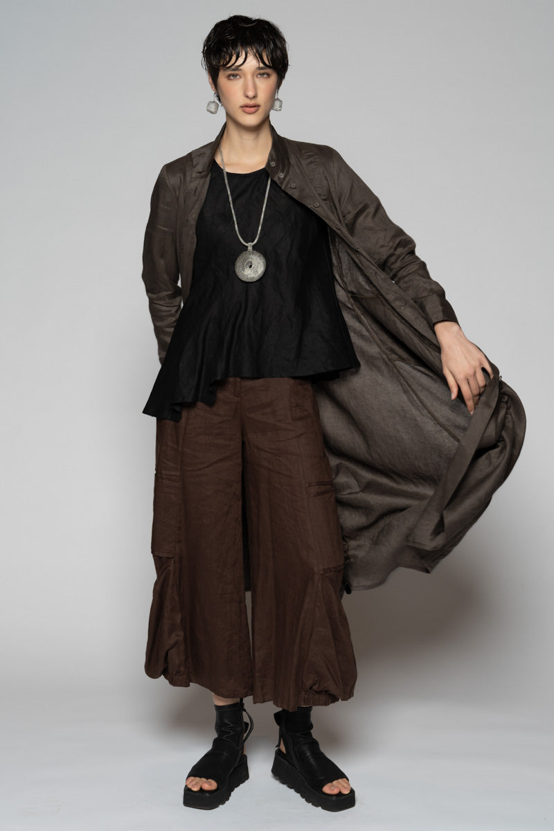 Halo Gather Dress Truffle