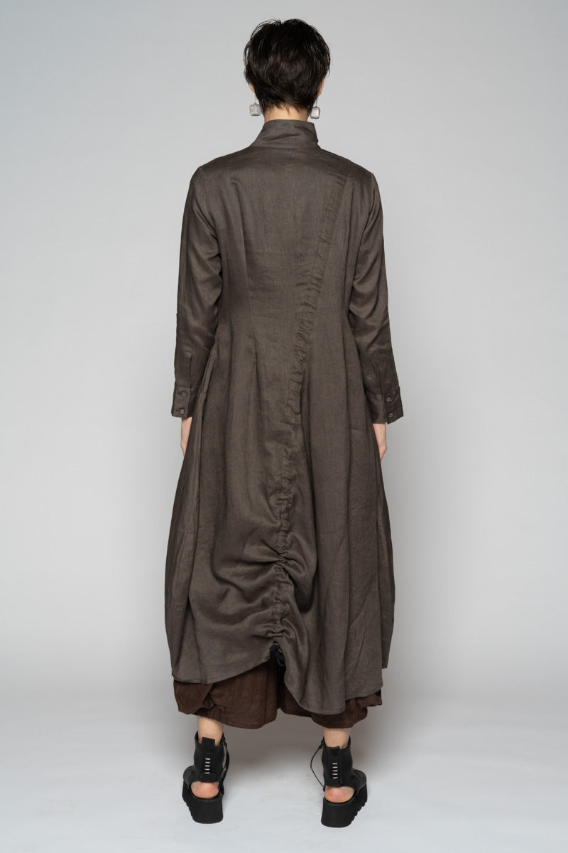 Halo Gather Dress Truffle