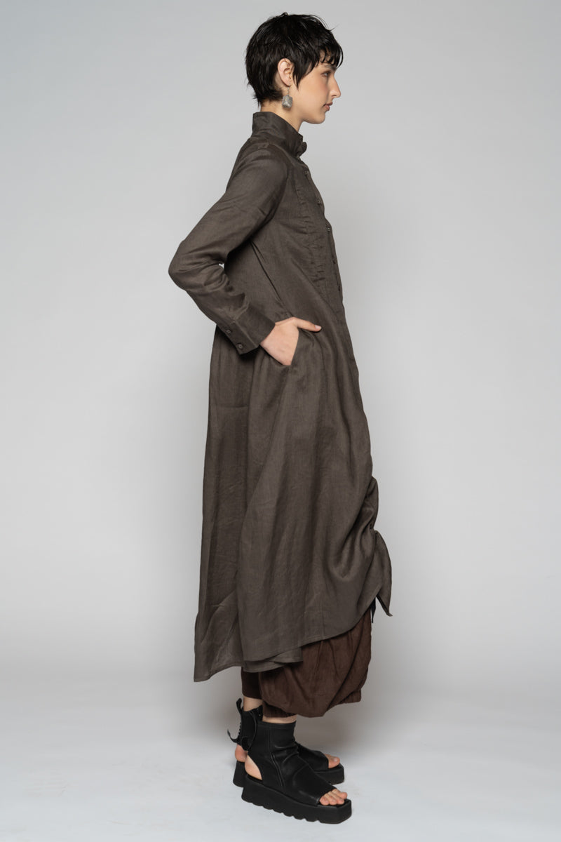 Halo Gather Dress Truffle