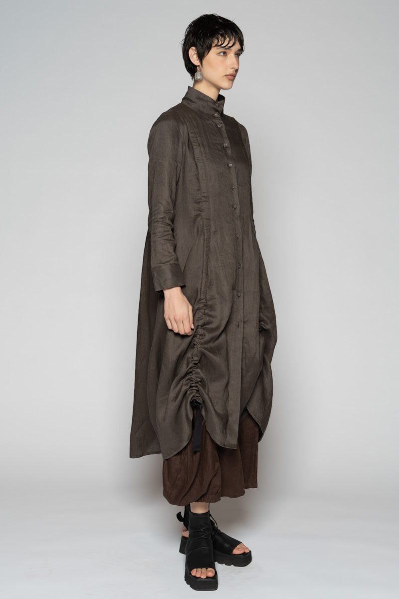 Halo Gather Dress Truffle