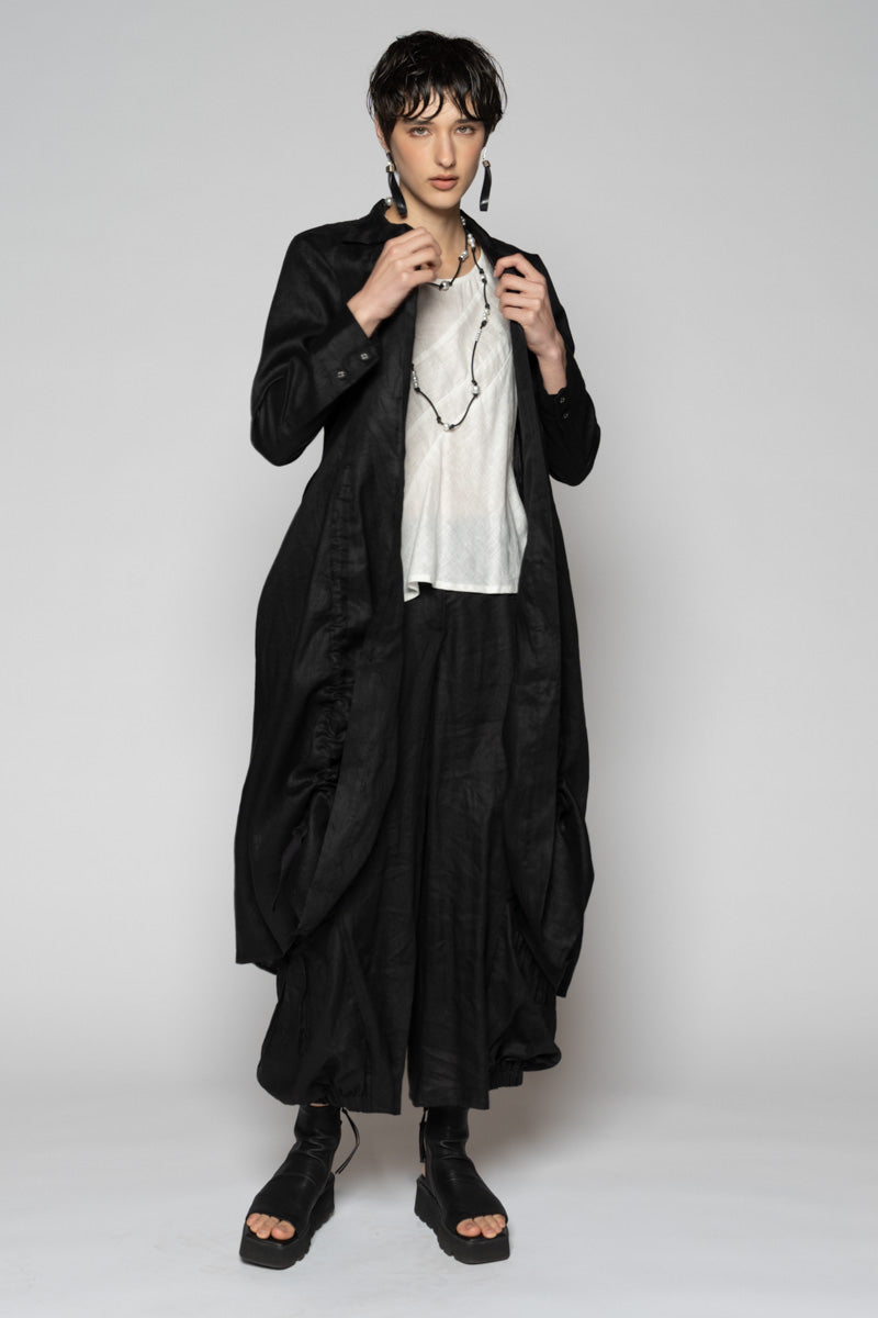 Halo Gather Dress Black