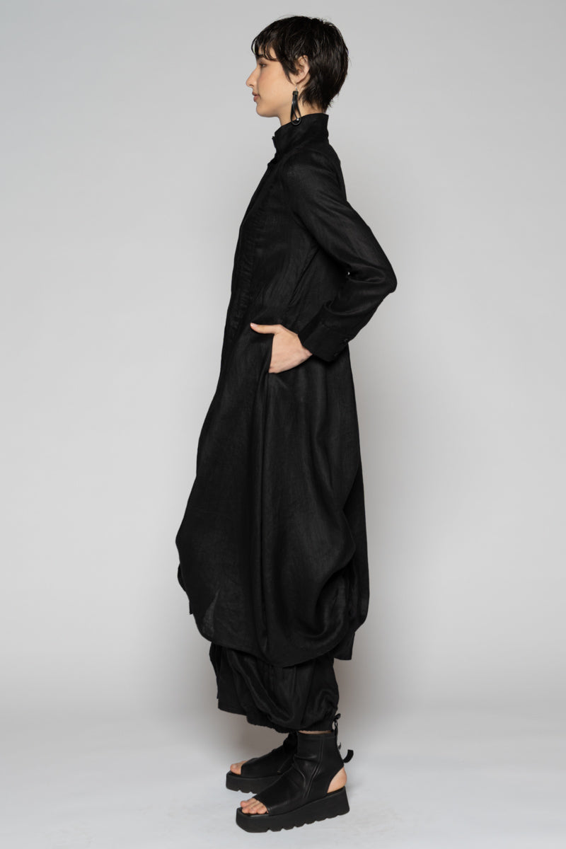 Halo Gather Dress Black