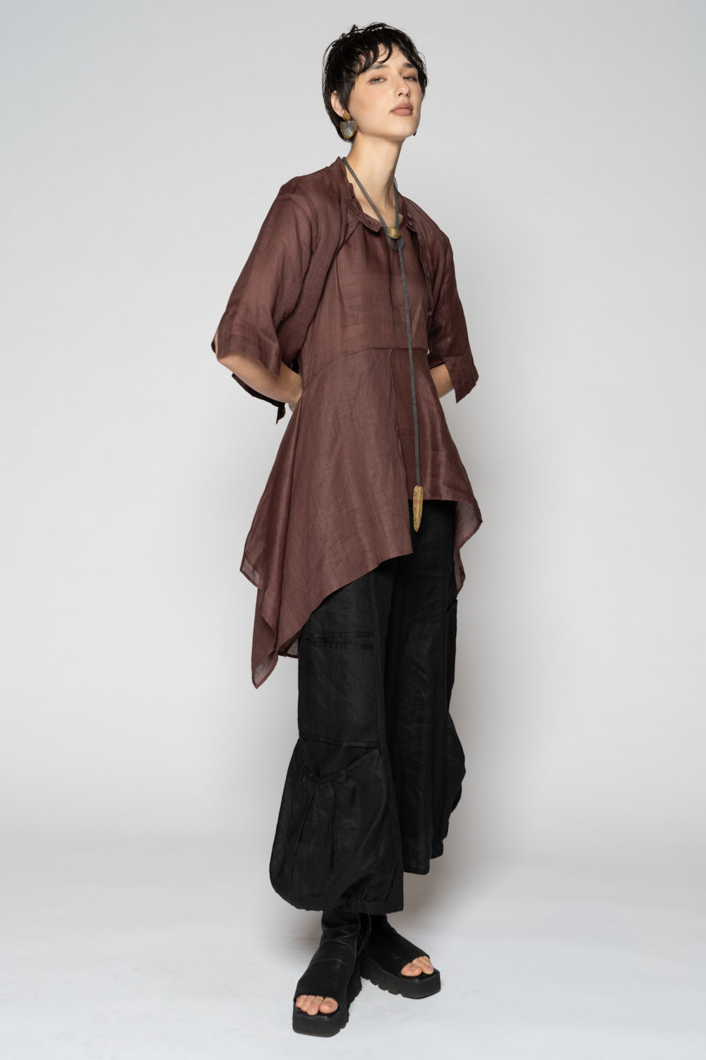 Bloom Drape Top Plum