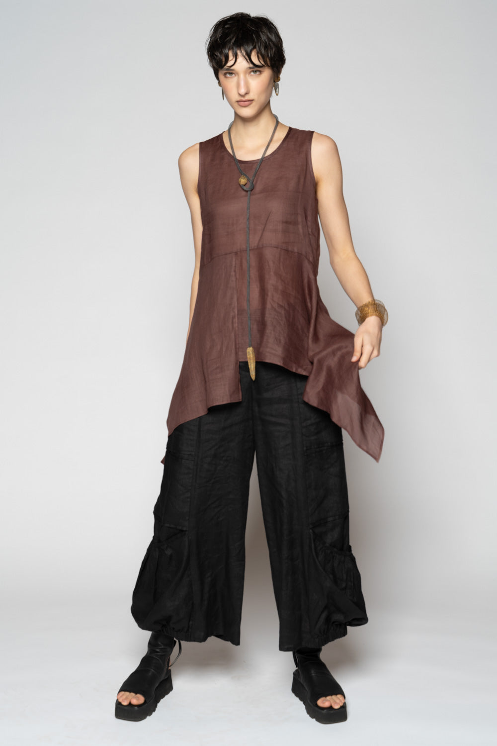 Bloom Drape Top Plum