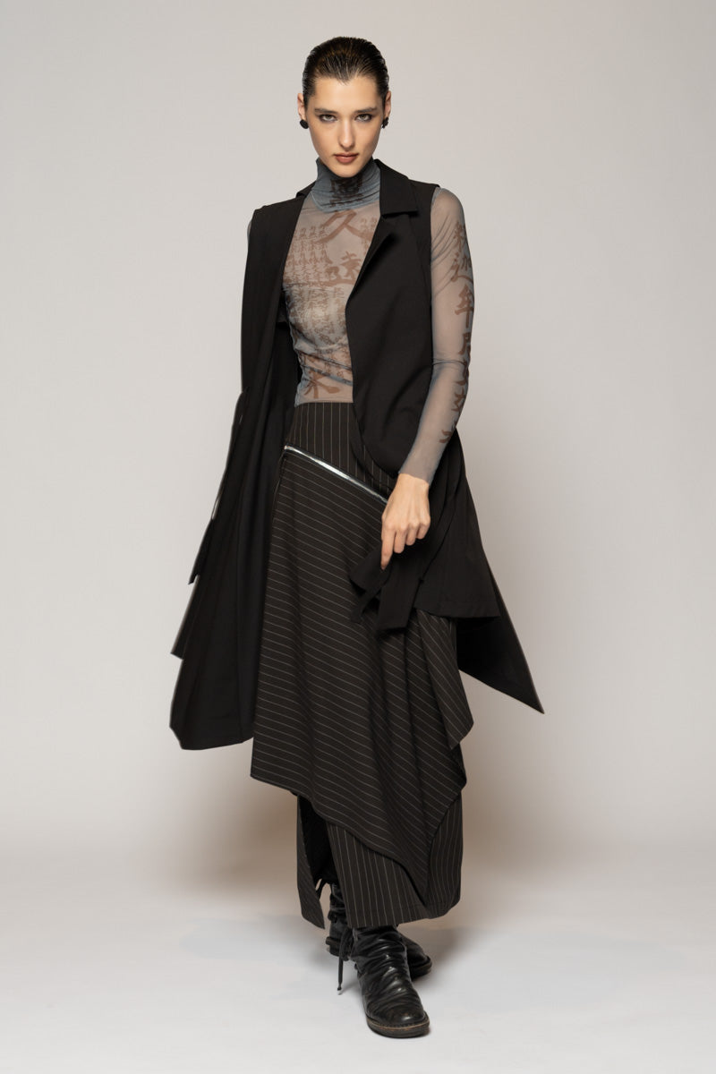 Kusa Long Vest Blk