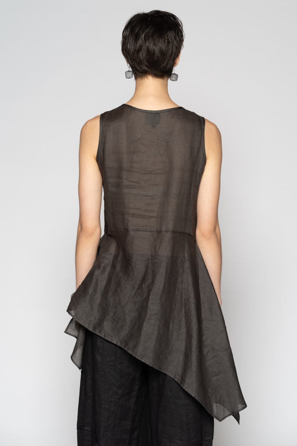 Bloom Drape Top Charcoal