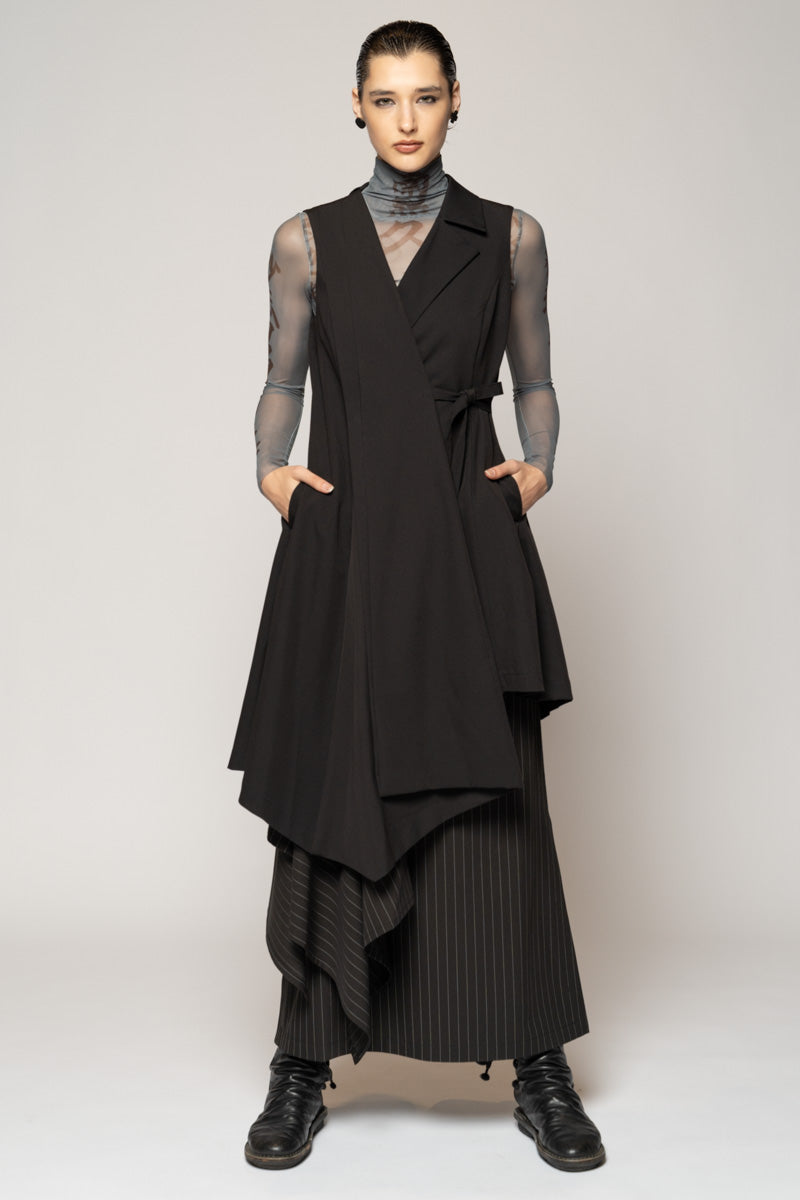 Kusa Long Vest Blk