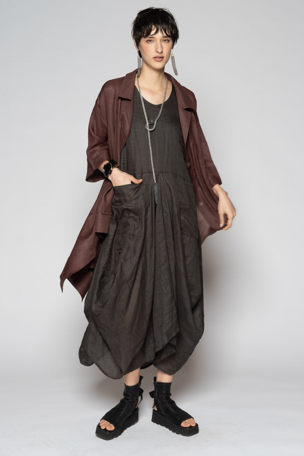 Bloom Dress Charcoal