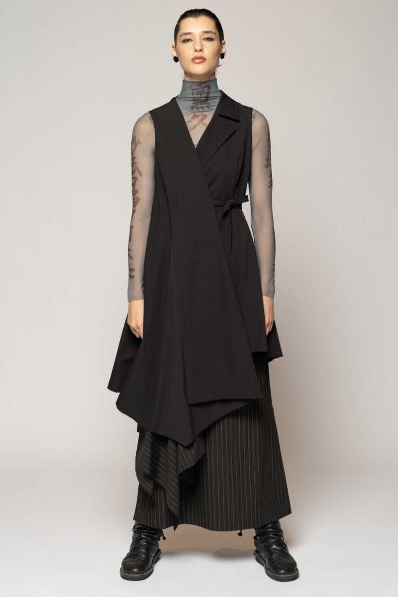 Kusa Long Vest Blk