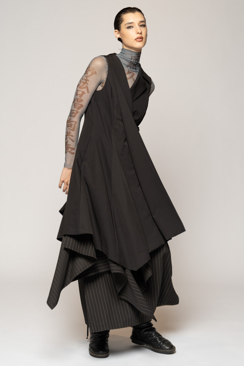 Kusa Long Vest Blk