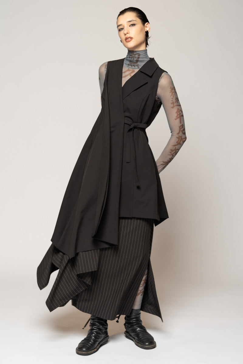 Kusa Long Vest Blk