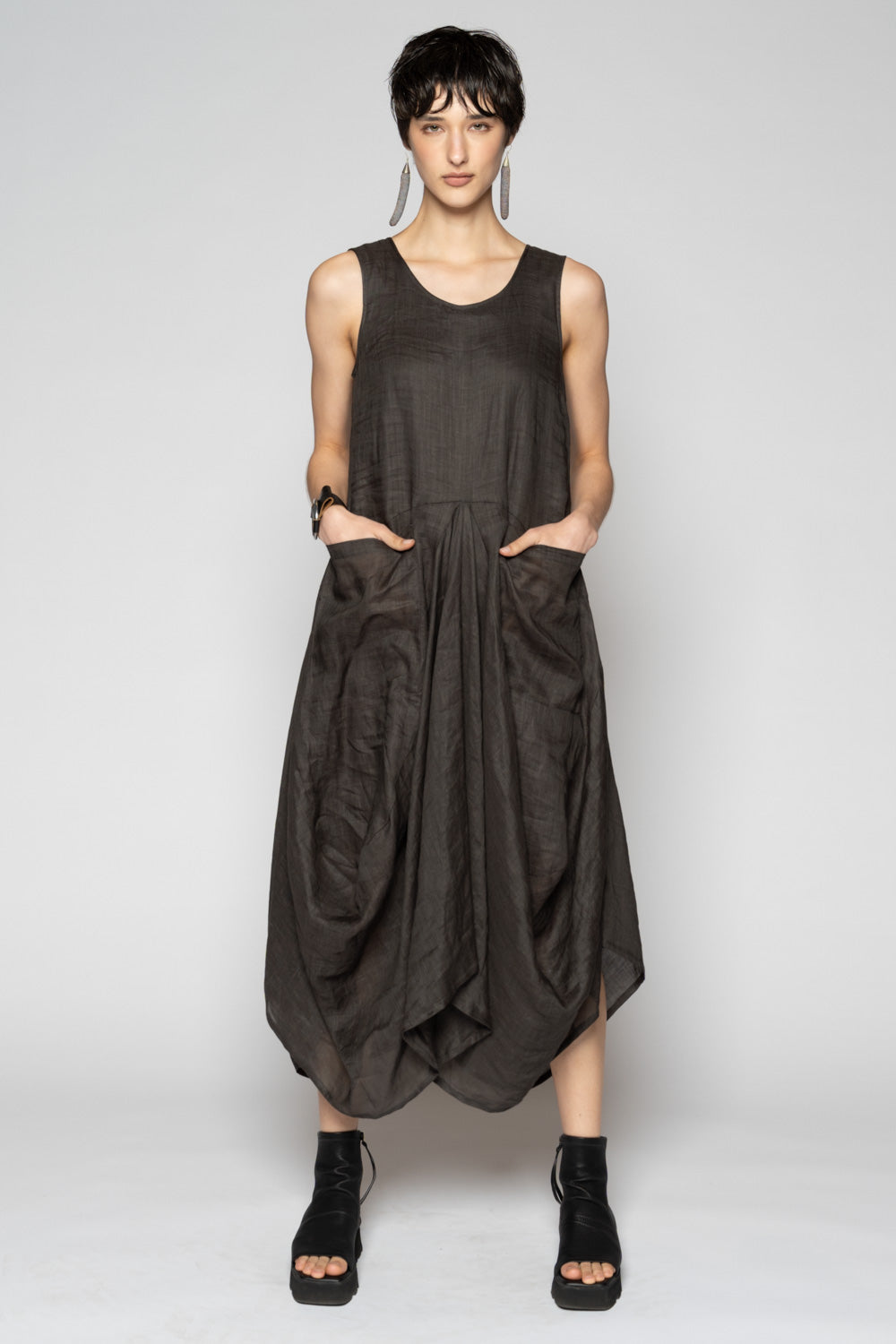 Bloom Dress Charcoal
