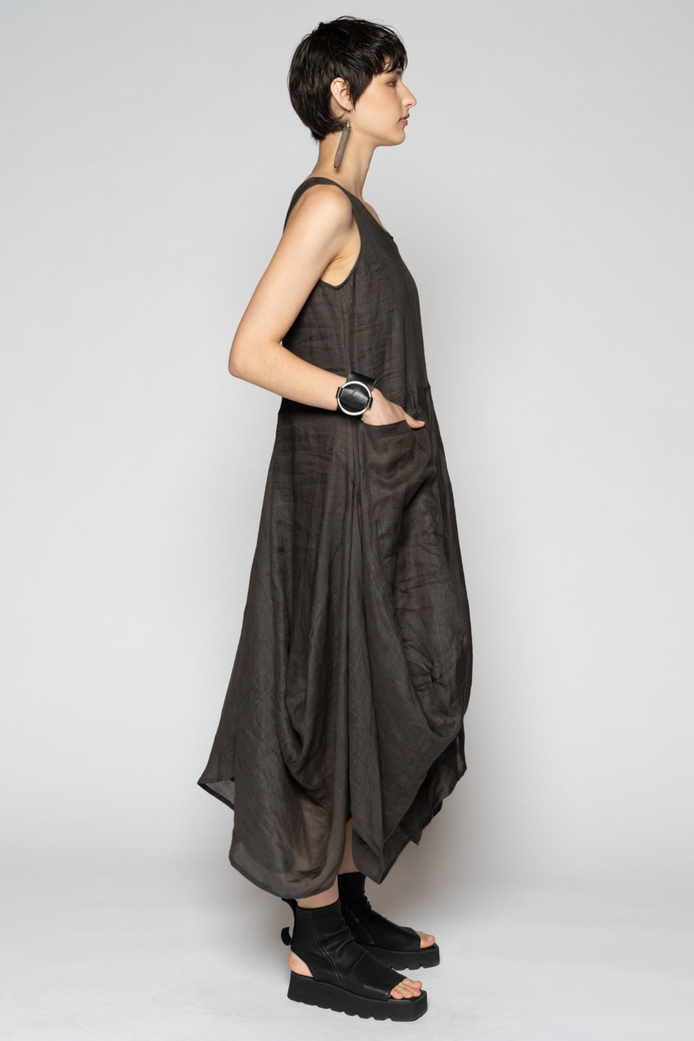 Bloom Dress Charcoal
