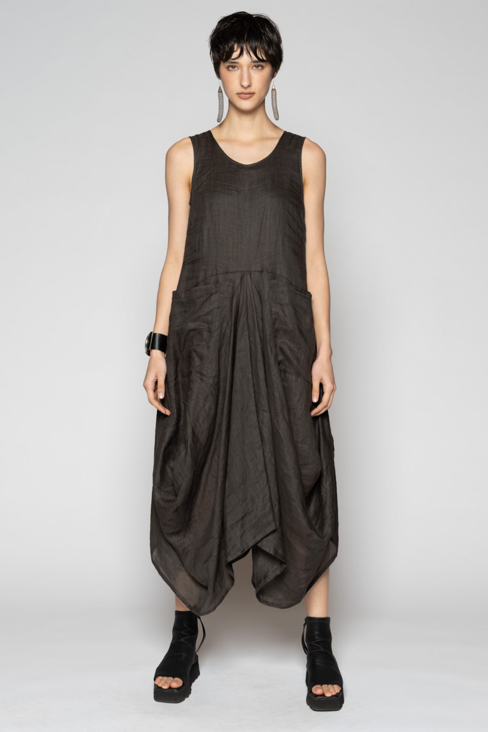 Bloom Dress Charcoal