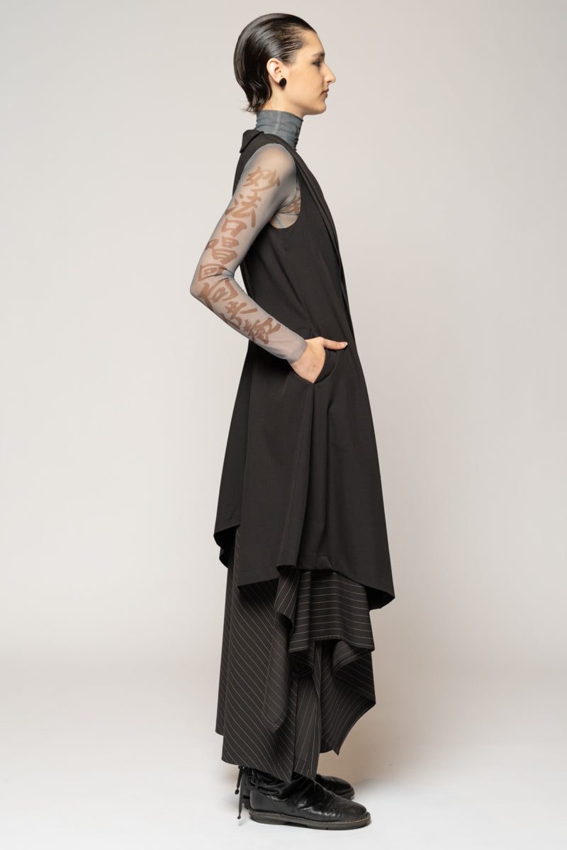 Kusa Long Vest Blk